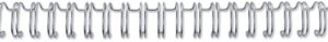 Drahtbinderücken 9.5mm silber