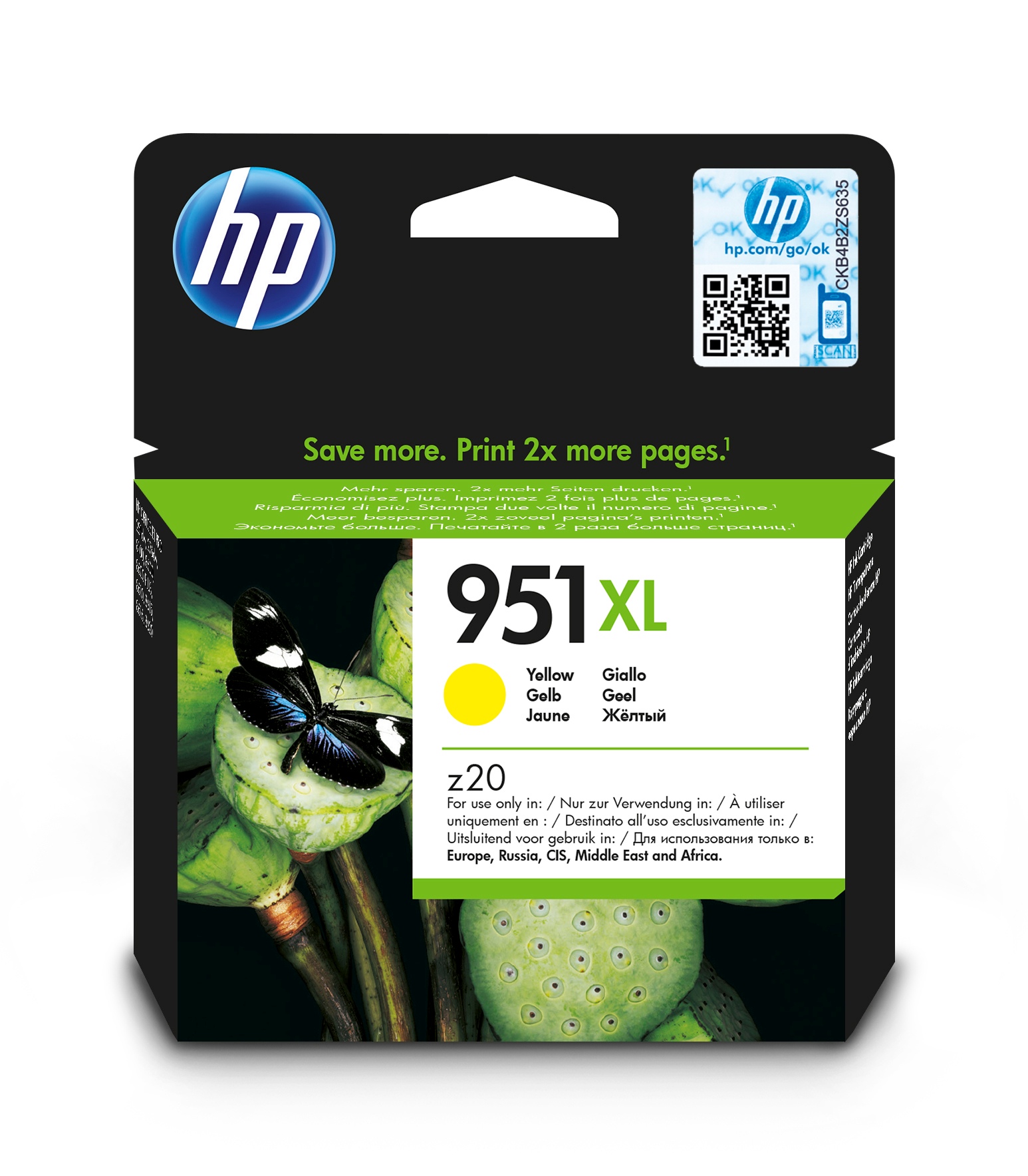 HP Tintenpatraone 951XL yellow
