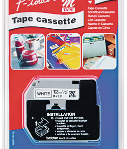 P-touch Band 12mm weiss-schwar