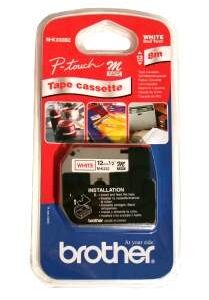 P-touch Band 12mm weiss-rot