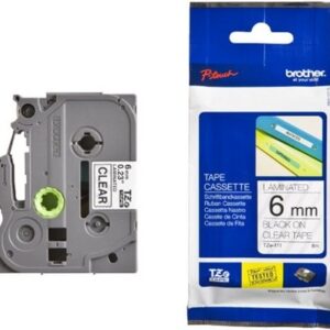 P-touch Band 6mm transp-schwarz