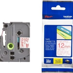 P-touch Band 12mm transp.-rot