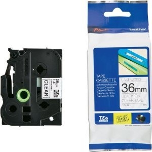 P-touch Band 36mm transp-schwarz