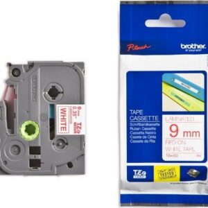 P-touch Band 9mm weiss-rot