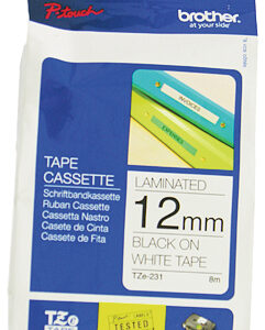 P-touch Band 12mm weiss-schwarz