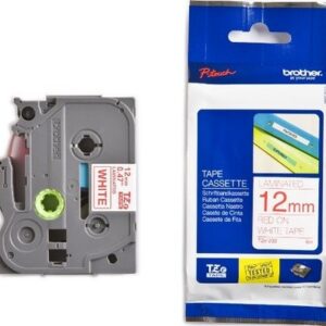 P-touch Band 12mm weiss-rot