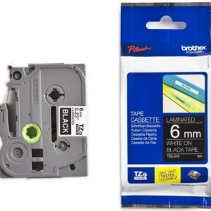 P-touch Band 6mm schwarz-weiss