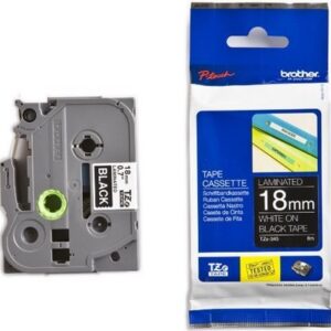 P-touch Band 18mm schwarz-wei.