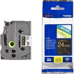 P-touch Band 24mm schwarz-gold