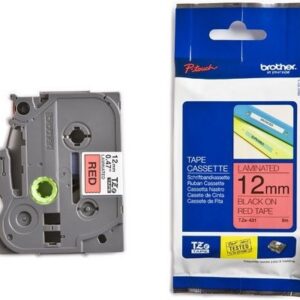 P-touch Band 12mm rot-schwarz