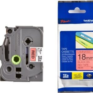 P-touch Band 18mm rot-schwarz