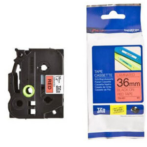 P-touch Band 36mm rot-schwarz