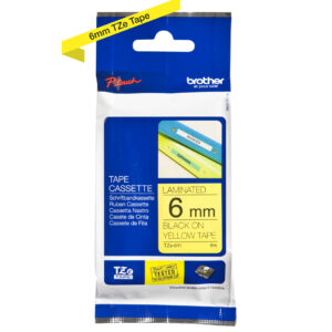 P-touch Band 6mm gelb-schwarz