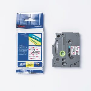 P-touch Band 12mm pink-schwarz