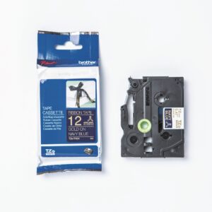 P-touch Band 12mm blau-gold