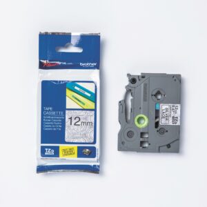 P-touch Band 12mm silber-schwa