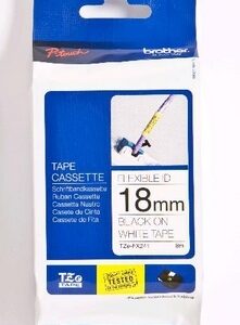 P-touch Band 18mm weiss-schwar