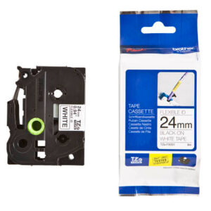 P-touch Band 24mm weiss-schwar