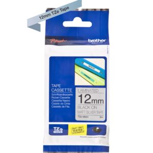 P-touch Band 12mm sil.m.-schw.