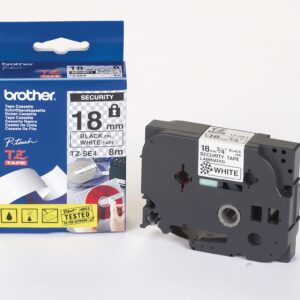 P-touch Band 18mm weiss-schwar