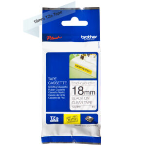 P-touch Band 18mm trans.-schw.