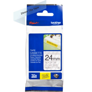 P-touch Band 24mm trans.-schw.