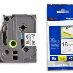 P-touch Band 18mm weiss-schwar