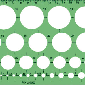 LINEX® Kreis Schablone von Ø 1 - 35 mm