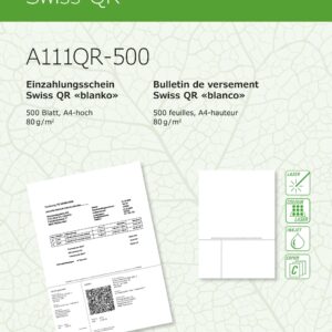 Einzahlungsschein, Simfacture A4 QR FSC