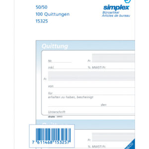 Quittungen A6 2 pro Bl. 50x2
