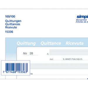 Quittungen A6 quer 100x2 d/f/i