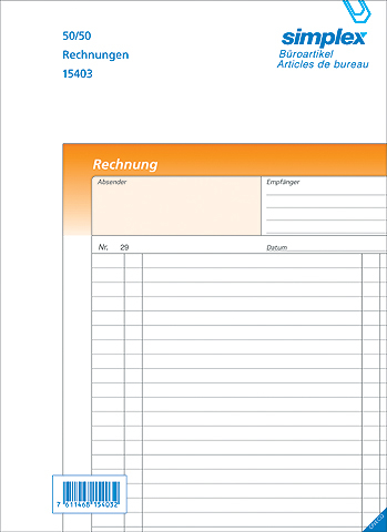 Rechnungen A5 50x3 deutsch
