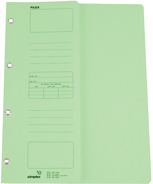 Einhängehefter Filex Kart.grün