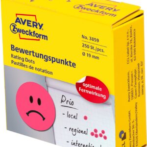 Bewertungspunkte Gesicht rot