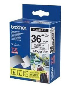 PTOUCH Flexitape lamin. schwarz/weiss