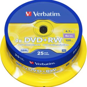 VERBATIM  DVD+RW  Spindle          4.7GB