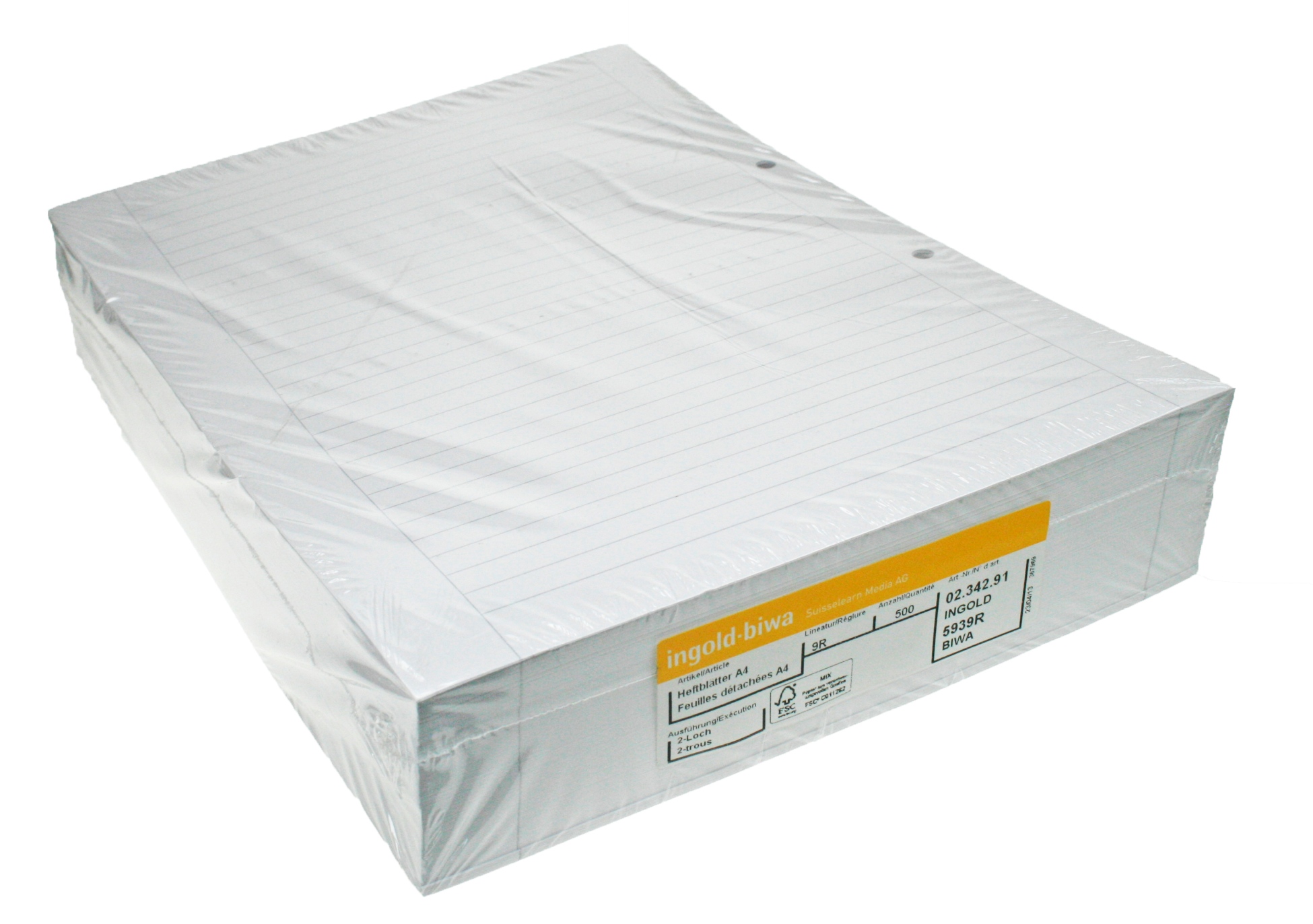 Einlagebl.A4 5mm kar.mRahm.2Lo