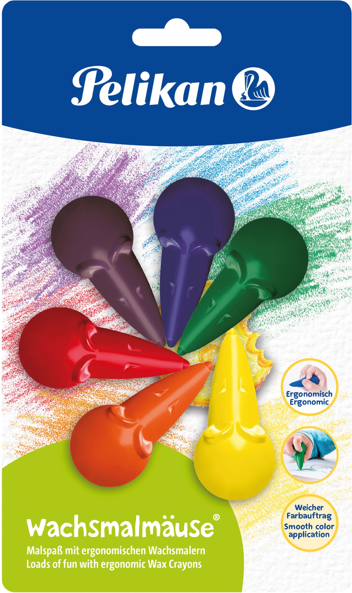 Wachsmalkreide Mäuse 6er ass.