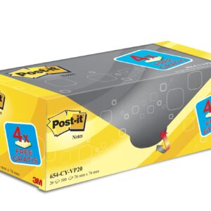 Post-it Box 654 76x76 gelb