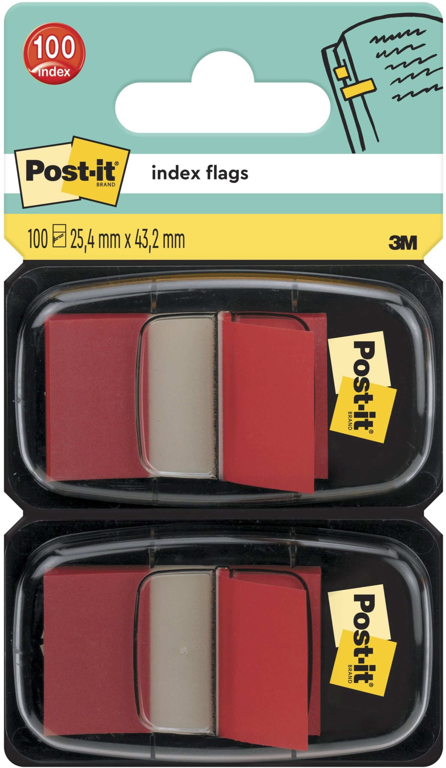 Post-it Index 680 rot