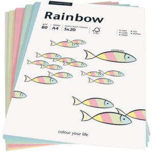Rainbow A4 80g Mix pastell