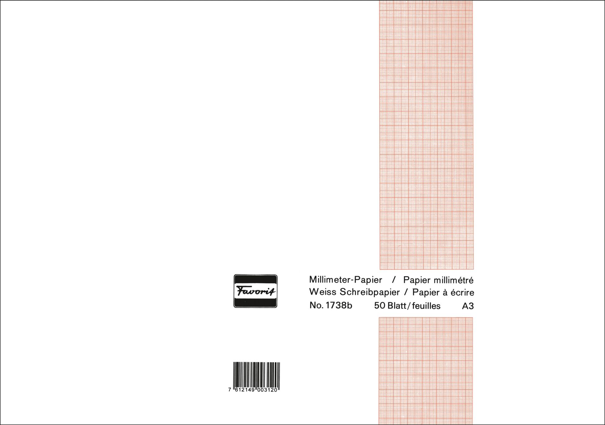 MM-Block A3 80g 50Bl braun