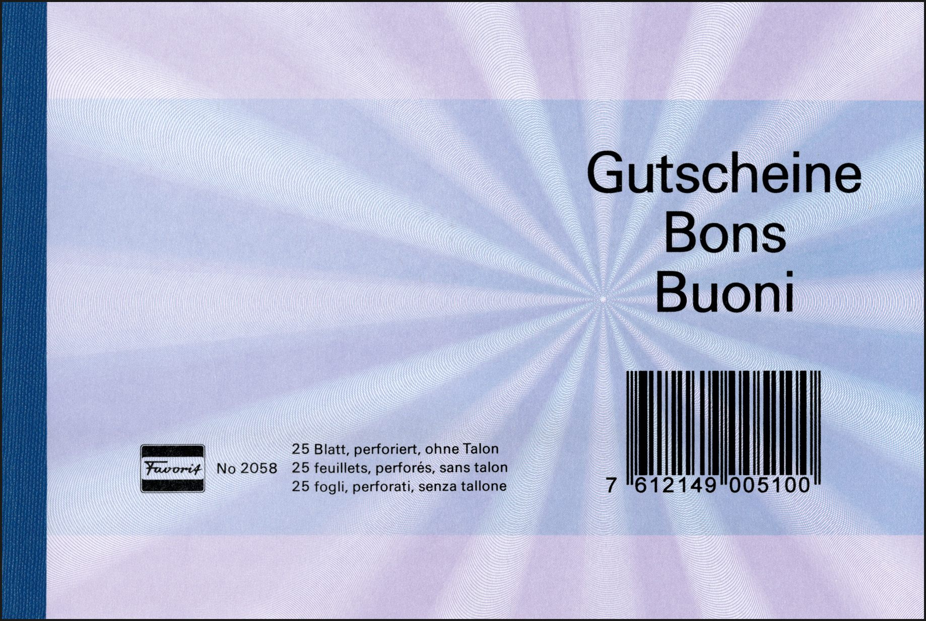 Geschenk-Gutschein A6quer blau
