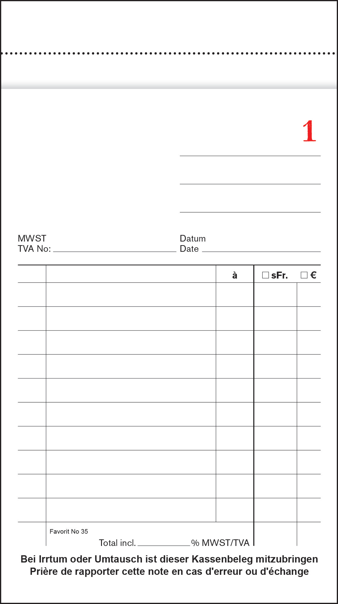 Kassablock 10x17.5 50x2