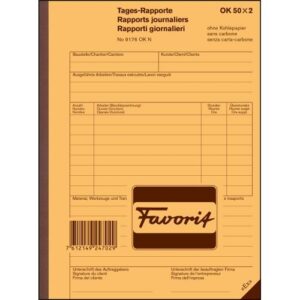 Tagesrapporte A5 50x2 D/F/I