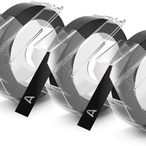 Dymo Prägeb.9/3m 3er Pack schw