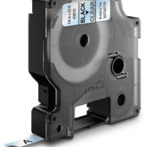 Dymo Band D1 6mm klar/schwarz