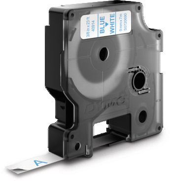 Dymo Band D1 9mm weiss/blau