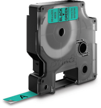 Dymo Band D1 9mm grün/schwarz