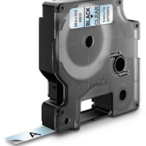 Dymo Band D1 9mm klar/schwarz